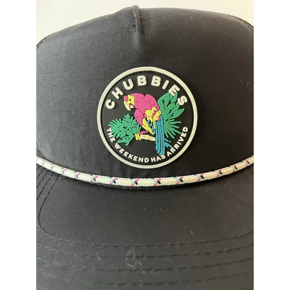 Chubbies Hat Cap‎ Black Bird Tropical Strap Back Casual Adjustable Outdoor